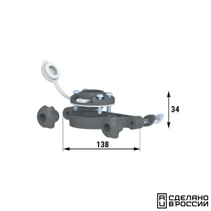 Крепление боковое с замком быстросъемным на Т-образный профиль