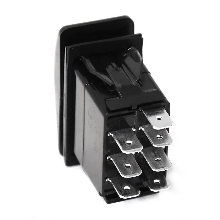 Переключатель on-off-on, D.P.D.T, 7P, LED*2 NEKEKE