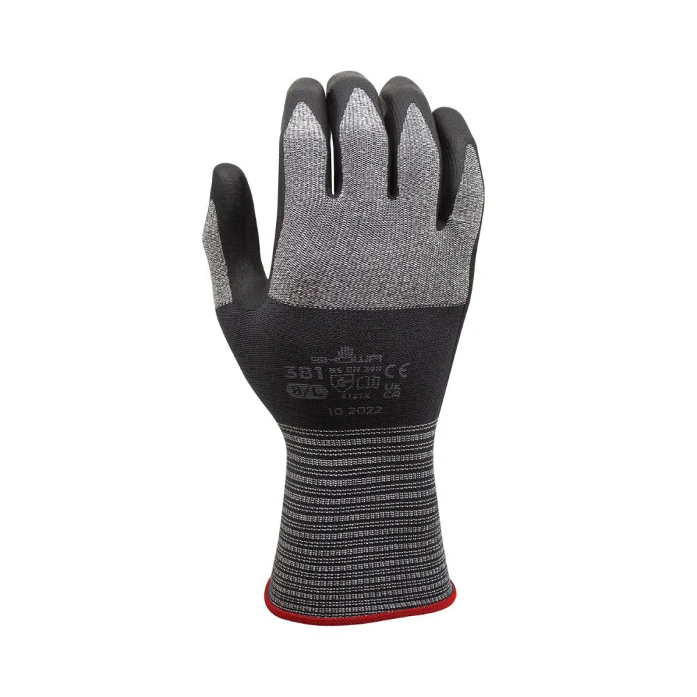 Перчатки защитные SHOWA Excellent Fit 381 Grey/Black, XL