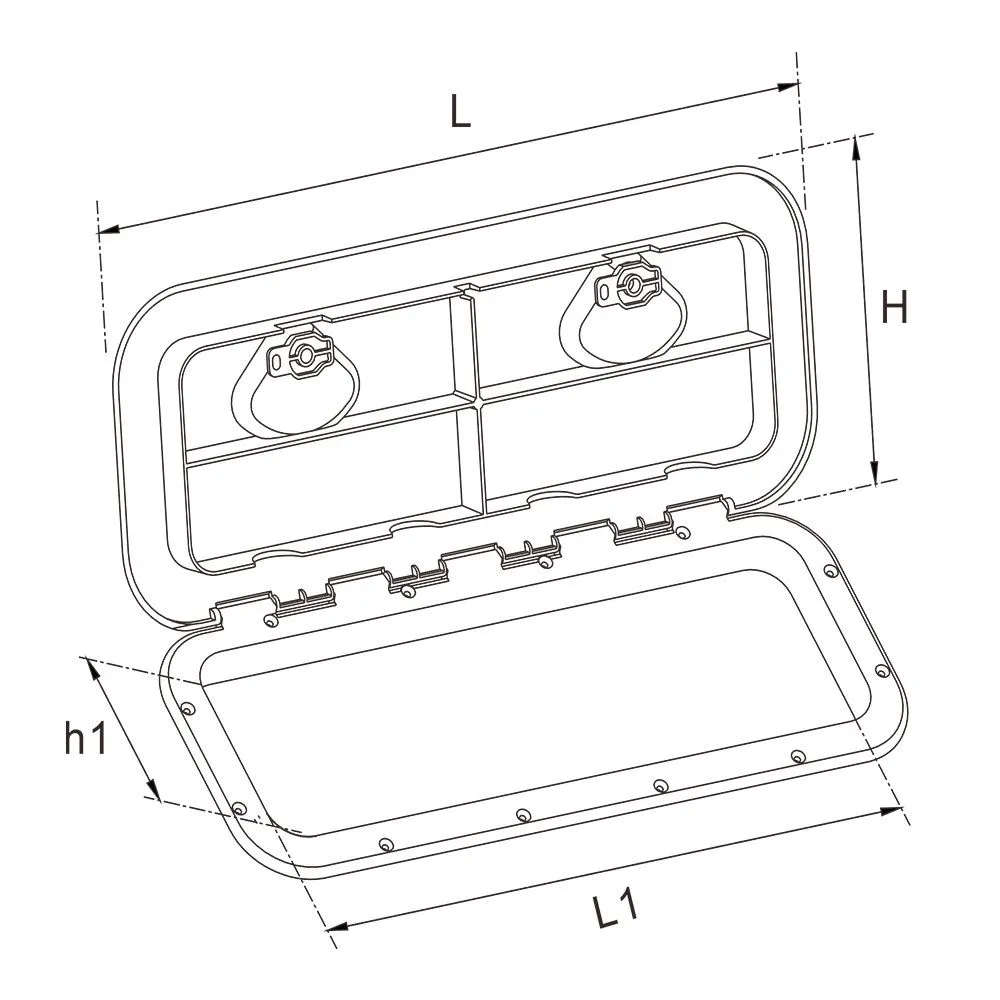 Люк SeaFlo смотровой 295Х295 (370Х375) мм