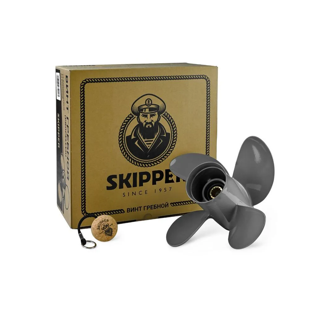 Винт гребной  Skipper для Honda 35-60HP, диаметр 10,1" алюминиевый, лопастей - 4, шаг 15"