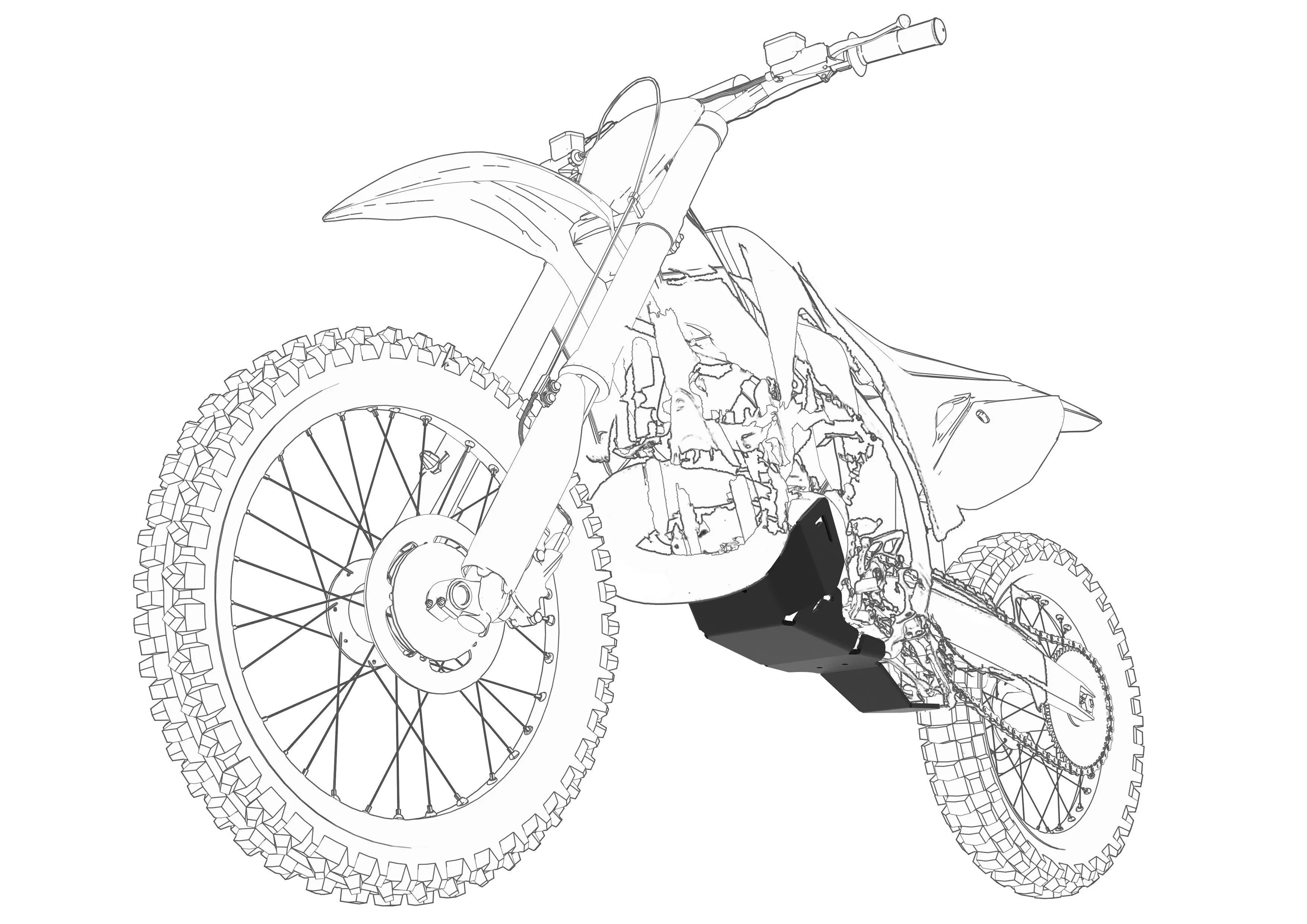 Пластиковая защита Husqvarna\GasGas 250\300 2024
