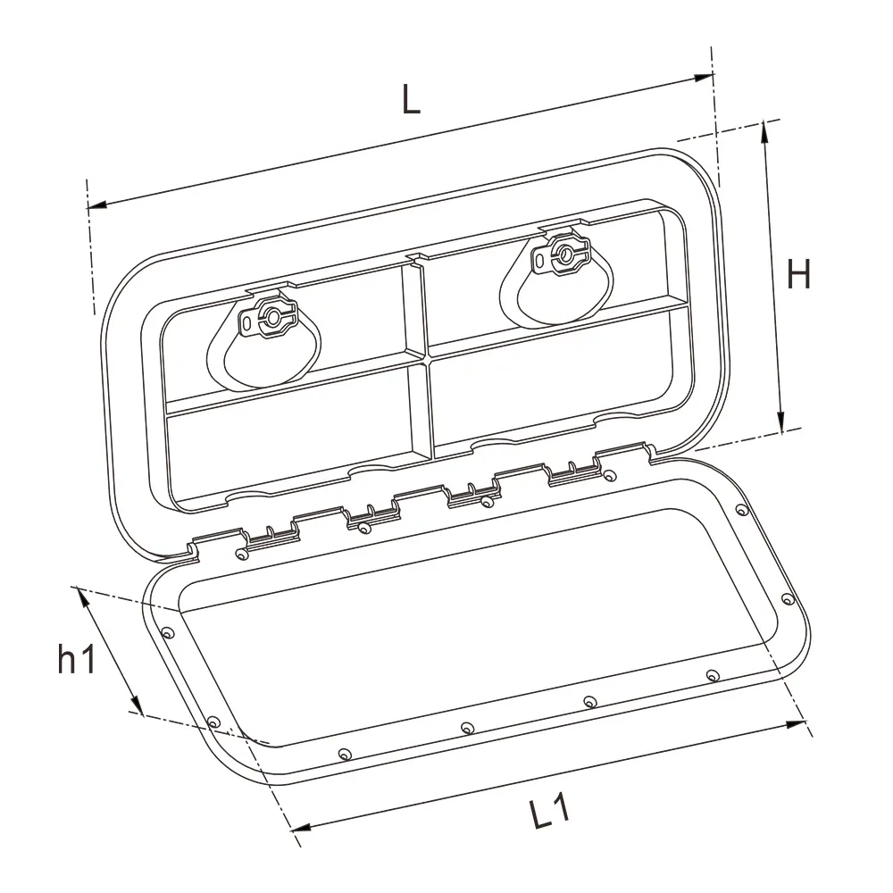 Люк SeaFlo смотровой 168Х525 (243Х607) мм