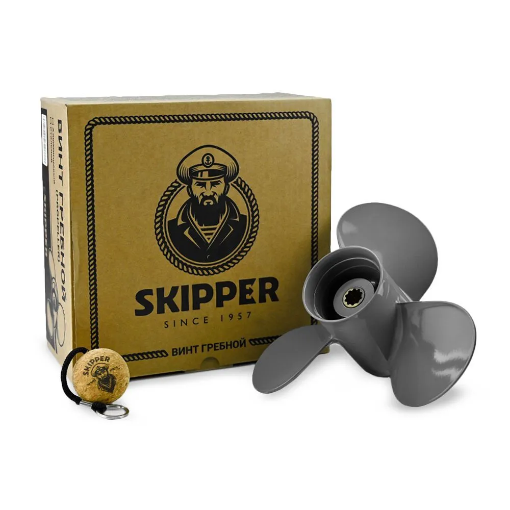 Винт гребной  Skipper для Honda 25-30HP, диаметр 9,9" алюминиевый, лопастей - 3, шаг 12"