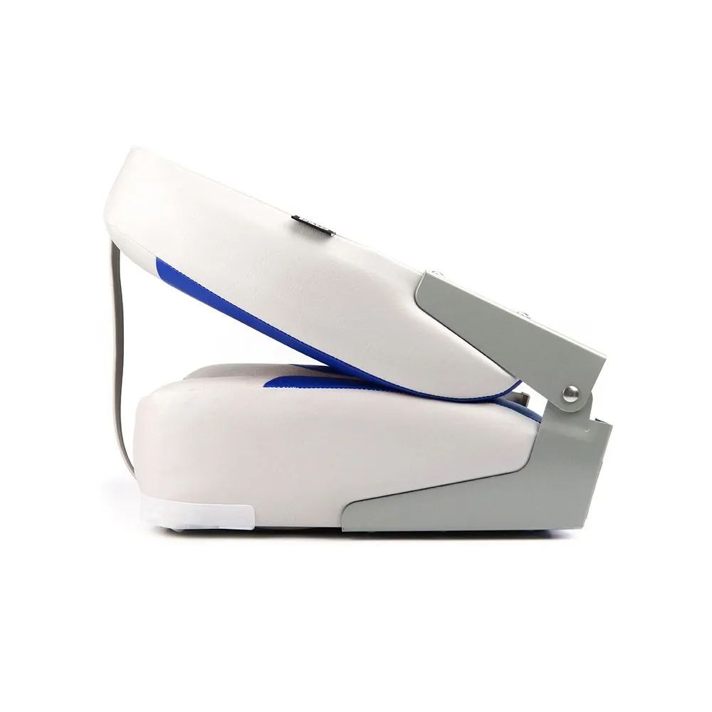 Кресло складное мягкое Skipper синий/серый