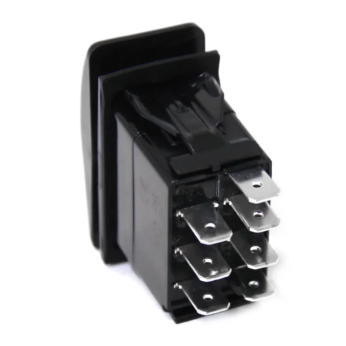 Переключатель (on)-off-(on), DPDT, 7P с двойной подсветкой NEKEKE