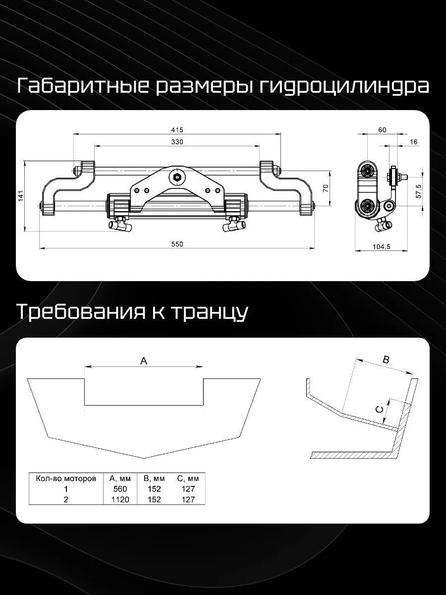 Гидравлическая система рулевого управления GS-350/1 для ПЛМ до 350 л.с.