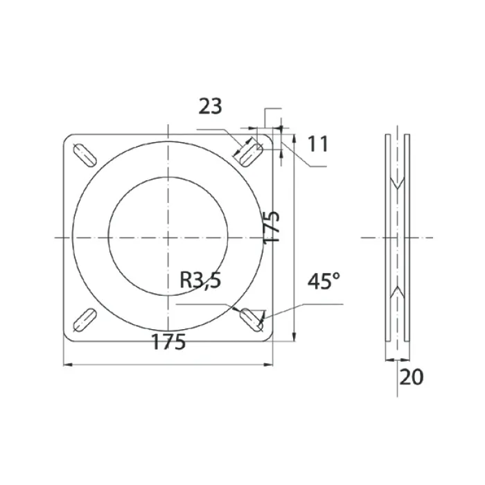 Переходник-основание для сидений 175х175 мм