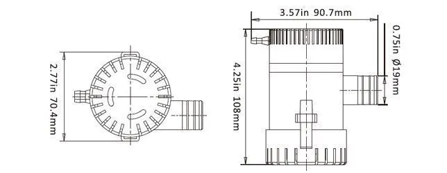 Насос осушительный 350GPH 01 Series 12В