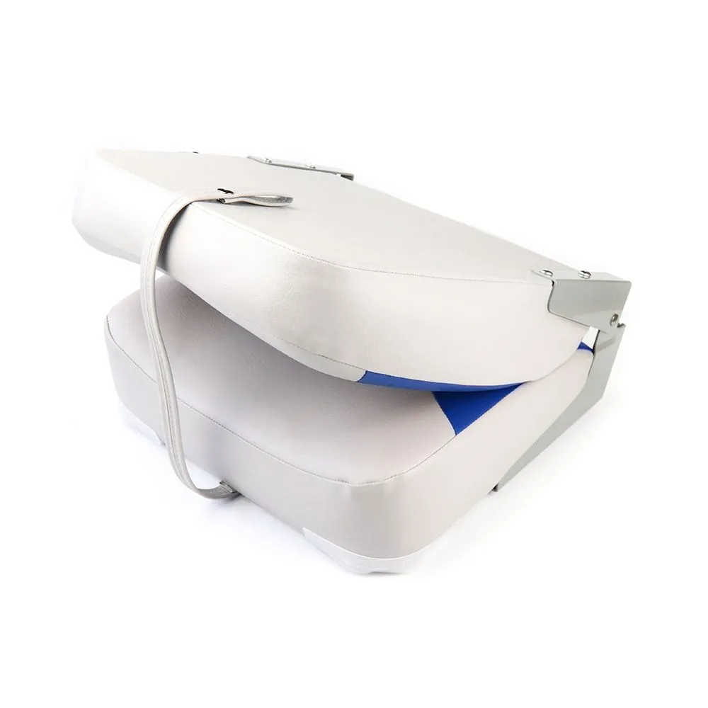 Кресло складное мягкое Skipper синий/серый