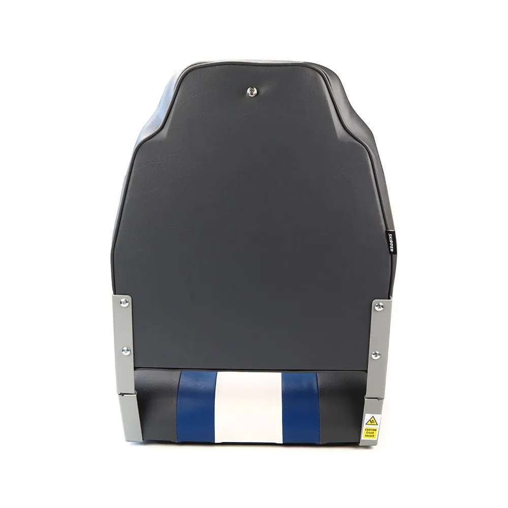 Кресло складное с мягкими накладками угольный/синий/белый