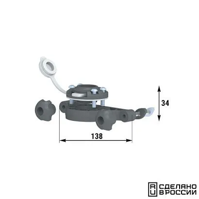 Крепление боковое с замком быстросъемным на Т-образный профиль
