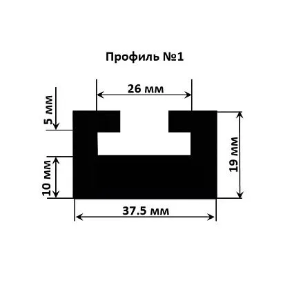 Склиз Sledex 8 (1) профиль для Ski-Doo Длина: 1422 мм, цвет: черный
