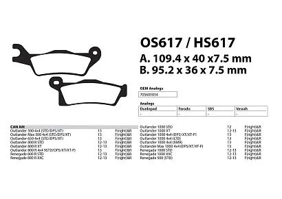 Тормозные колодки BRP
