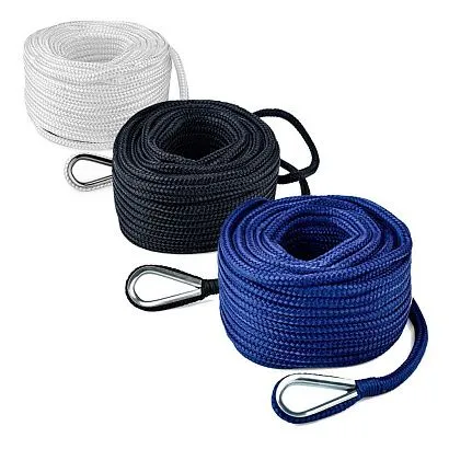 Трос (конец) якорный Skipper плетеный, 10мм, нейлон 30м, синий