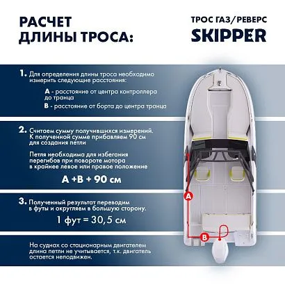 Трос управления газ/реверс Skipper C5 11'