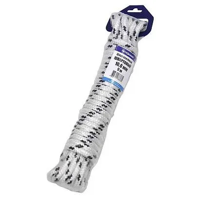 Трос швартовый 10мм*9м бело-черный