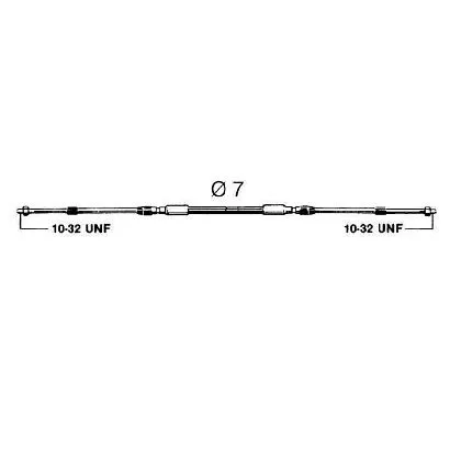 Трос управления C2  8"