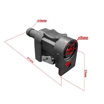 Коннектор топливный SUNFINE тип Yamaha/Mercury, 8мм, 6Y1-24305-06 (Замена EASTERNER C14536)