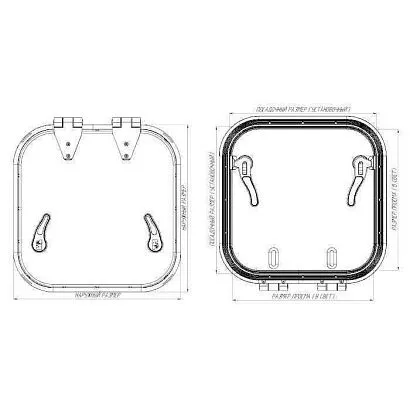 Люк палубный безрамный Пеликан 475x475 R75