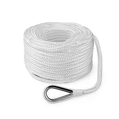 Трос (конец) якорный Skipper плетеный, 12мм, нейлон 50м, белый