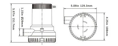 Насос осушительный 2000GPH 01 Series 12В