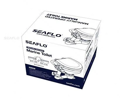 Унитаз судовой керамический с ручной прокачкой (размер стандарт)